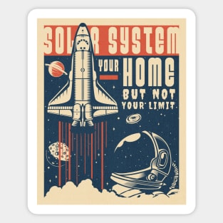 Solar System your home poster Sticker